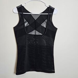 Kymaro Womens Black Shapewear Tank XL Mesh Firm Control Body Shaper
